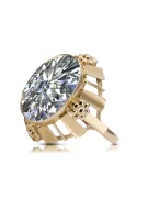 Inel Vintage bijuterii Zircon Aur galben 14K vrc043y